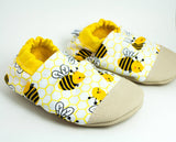 Yeti Feet & Company - Non-Slip Yellow Bee Baby Moccs