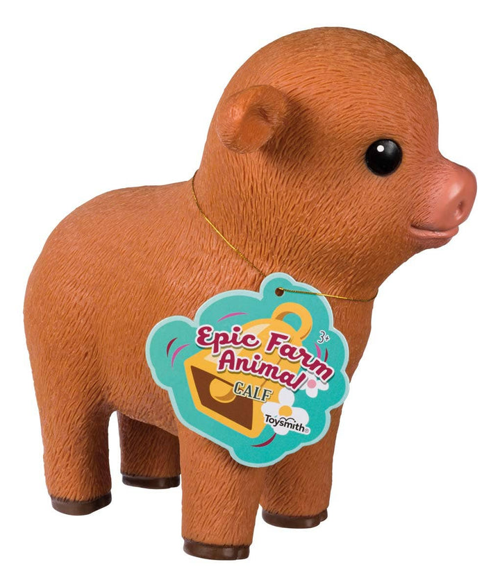 Toysmith - Farm Fresh Epic Farm Animals Calf Squeezable Toy