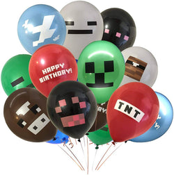 Party Ninja - Giant 24 Pack of Pixel Miner Crafting Style Gamer Party Set