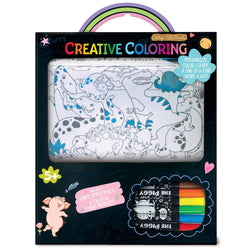 The Piggy Story - Creative Coloring: Carry All Pouch- Dinosaur World