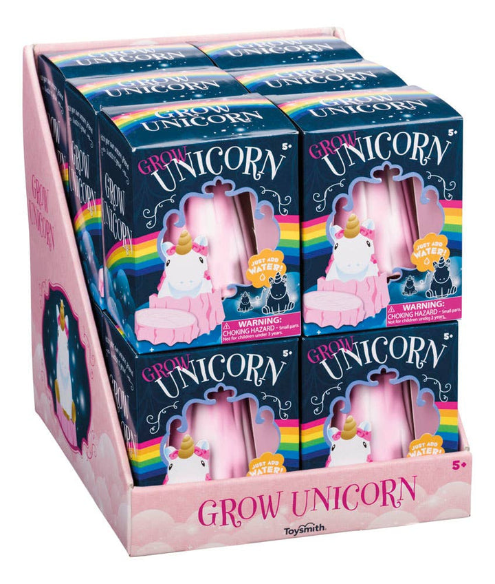 Toysmith - Grow Unicorn, Just Add Water, Display of 12