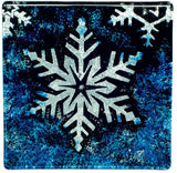 Angelstar Cozenza Collection Blue Snowflake Coaster Set-4"