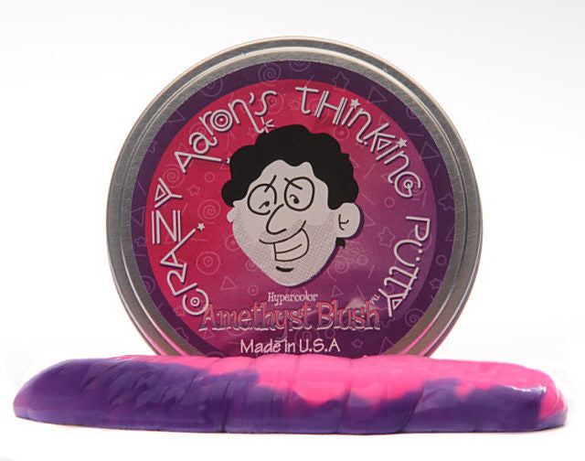 Crazy Aaron Thinking Putty-Mini Tin-Amethyst Blush  .47oz size