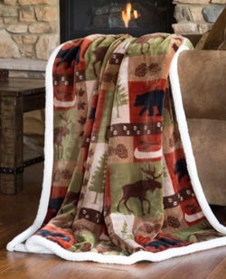 Carstens Cascade Ridge Plush Fleece Throw