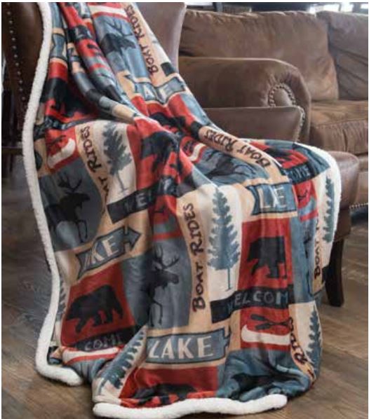 Carstens Lake Plush Blanket Throw