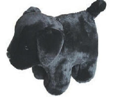 Carstens Black Plush Lab Dog Kids Coin Bank
