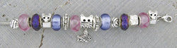 Purple Cat  Charm Bracelet