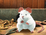 Folkmanis White Mouse Hand Puppet