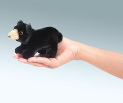 Folkmanis Mini Black Bear Finger Puppet