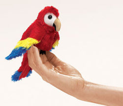 Folkmanis Mini Scarlet Macaw Finger Puppet