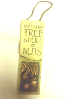 Slim Plaques with Leather Hanger- My Family