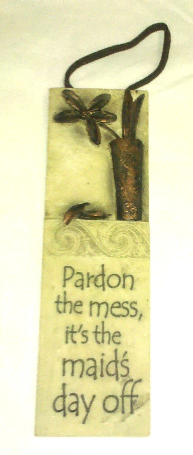 Slim Plaques with Leather Hanger- Maids off