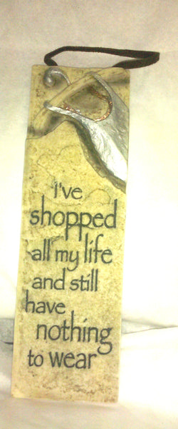 Slim Plaques with Leather Hanger- Shopping