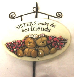 Magnet Oval Plaques And Stake-Sister