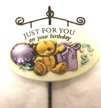 Magnet Oval Plaques And Stake-Just For You