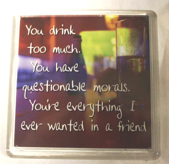 Sentiments Magnet- You Drink Too Much. You Have Questionable Morals. You've Everything I Ever Wanted in a Friend