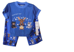 Boys Youth Small Bright Eyes Camping Boy Pajamas