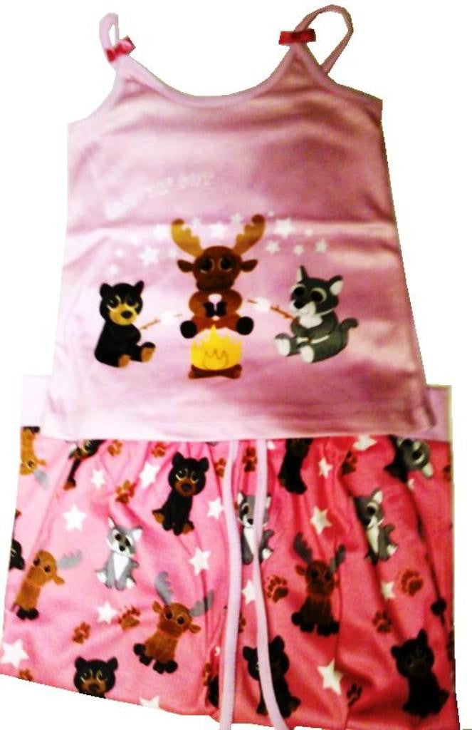 Youth Girls S Bright Eyes Camping Pajamas