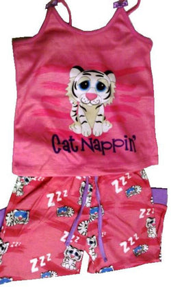 Girls 3T Bright White Tiger Pajamas