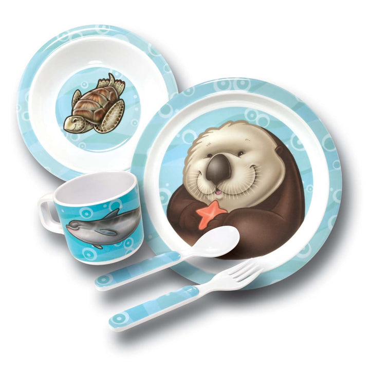 Adventure Plate Set- Coral  Reef Light Blue