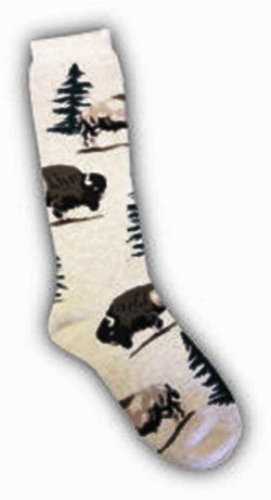 Bison In the Trees Adult Socks-Medium