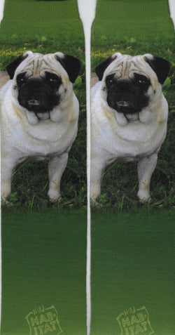Wild Habitat Pug Tan Sublimation Tube Socks