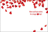 Hearts and Puppies Valentine's Day Card Set-Inside