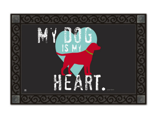 Dog is My Heart Door or Kitchen Mat