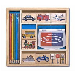 Wooden Vehicle Stamp Set