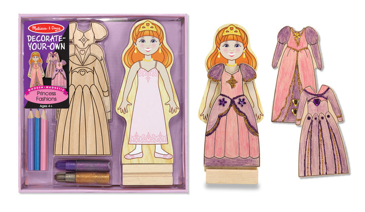 Melissa & Doug Do It Yourself Wooden Magnetic Princess Fashions