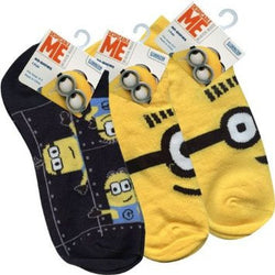 Minion Socks size 9-11, Set of 3