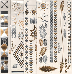 Flash of Fancy Metallic Flash Tattoos set of 4