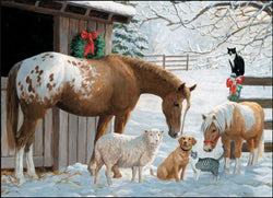Winter Barnyard 350 piece Puzzle - Freedom Day Sales