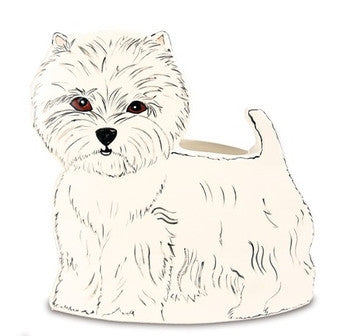 Dee Oh Gie West Highland White Terrier Dog Planter Vase 9.25