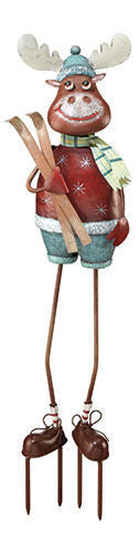 Holiday Moose Garden Stake
