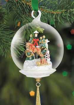 Sledding Adventures Glass Globe Ornament- 7th in Series