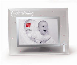 Christening Pink Glass Frame