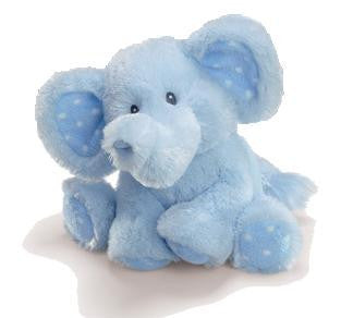 Elliefumps Elephant Plush-Medium Blue, 10