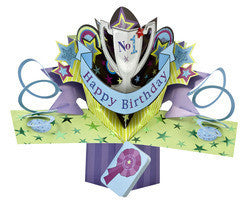 Pop Up Card-Happy Birthday Trophy