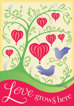 David T. sands Garden Flag- Love Grows Here