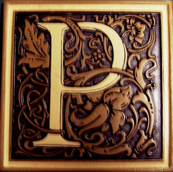 Magnetic Monogram Stepping Stone Plaque-P