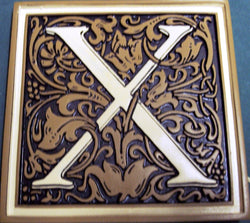 Magnetic Monogram Stepping Stone Plaque-X