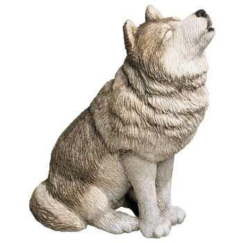 Sandicast Midsize Wolf Sitting Howling