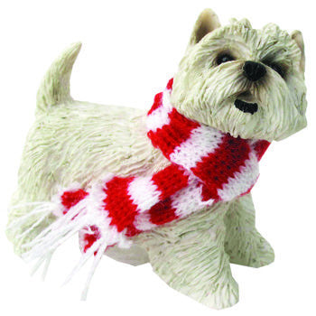 Ornament - West Highland White Terrier with Scarf