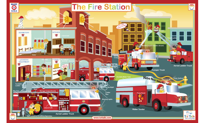 Tot Talk The Fire Station Place Mat