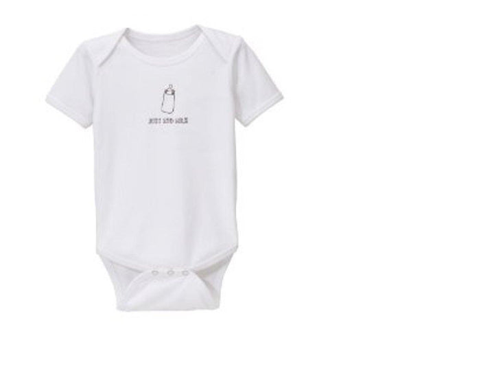 Just Add Milk Body Suit,  Long Sleeve, Blue,Small 0-3M