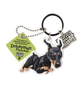 History & Heraldry - WagsWhiskers Keyring - Doberman Pinscher