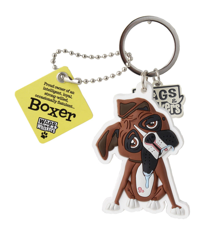 History & Heraldry - WagsWhiskers Keyring - Boxer