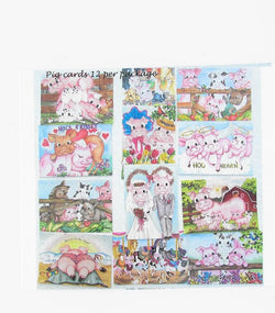 Pigs Cards assorted 12 pack